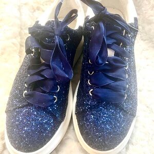 Blondo Navy Glitter Women's Sneakers Sz 7.5
